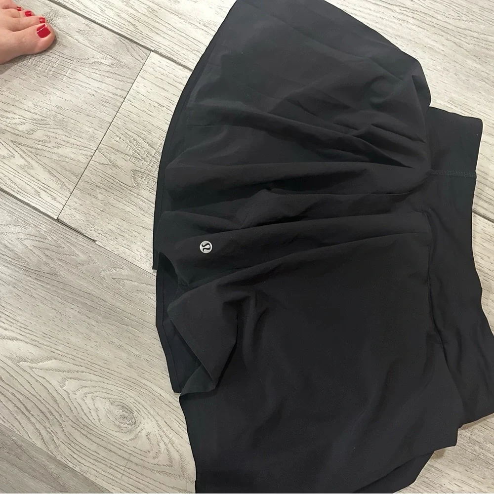lululemon athletica Black Circle Skater Mini Skirt